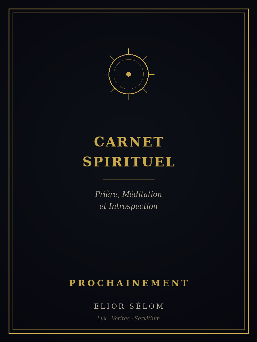 Carnet Spirituel — couverture, prochainement