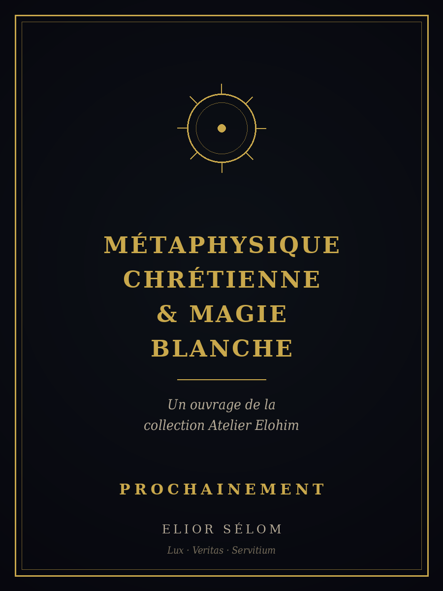 Métaphysique Chrétienne & Magie Blanche — couverture, prochainement